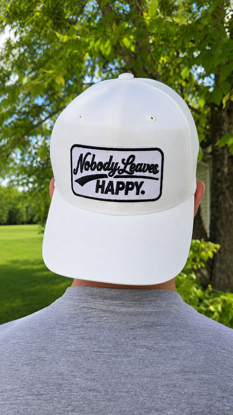 Nobody Leaves Happy Logo Hat