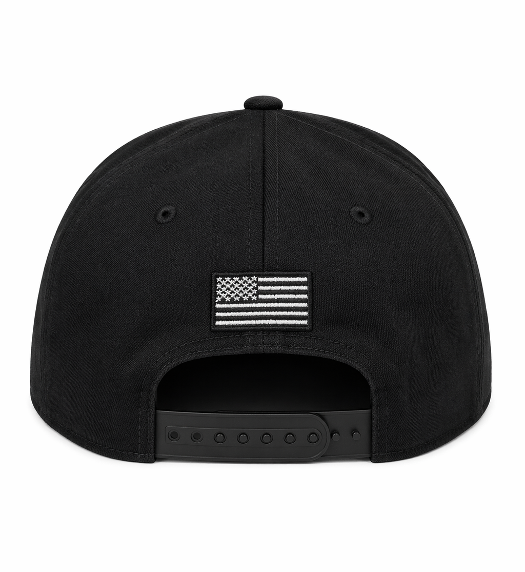 Nobody Leaves Happy Leather Patch Golf Hat (black hat)