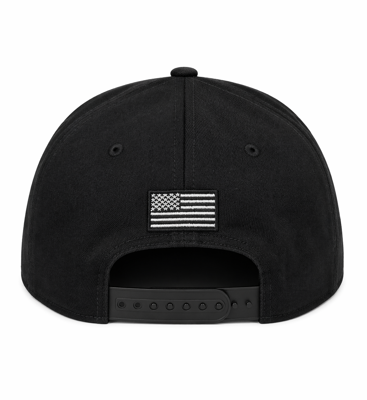 Nobody Leaves Happy Leather Patch Golf Hat (black hat)