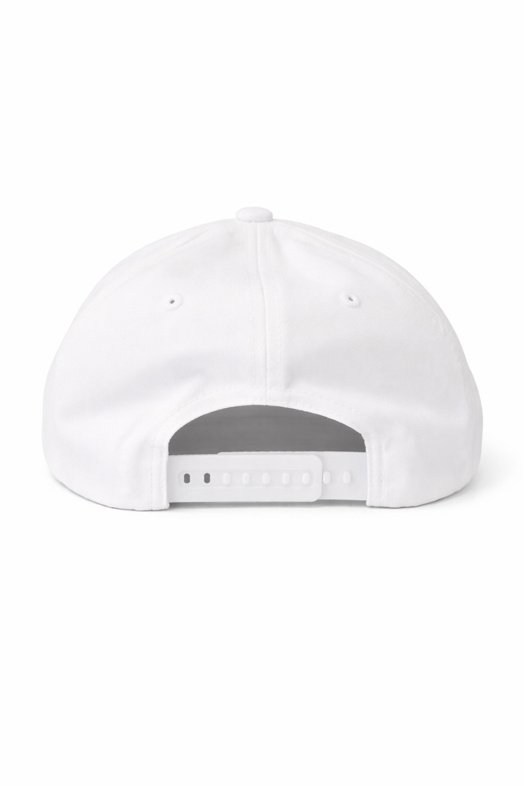 Nobody Leaves Happy Logo Golf Hat - White with Navy Patch